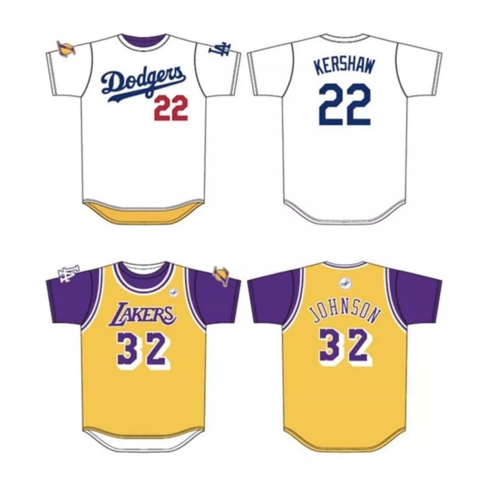 NWT 2022 Dodgers Promo Kershaw Johnson Jersey